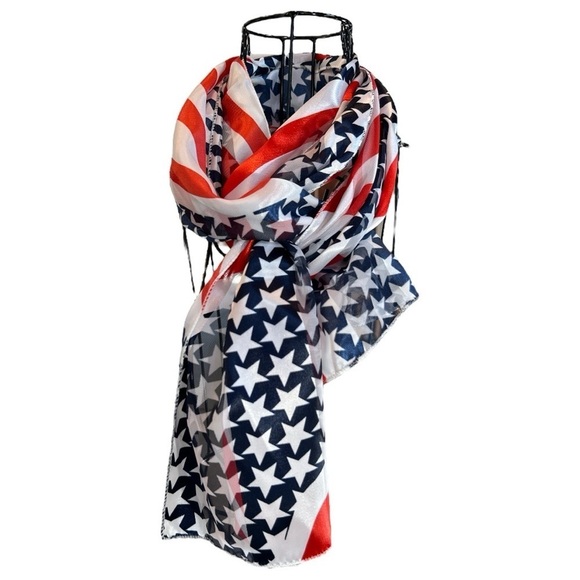 Lot of 2 Vintage Americana Patriotic USA Army Scarves - Picture 8 of 11